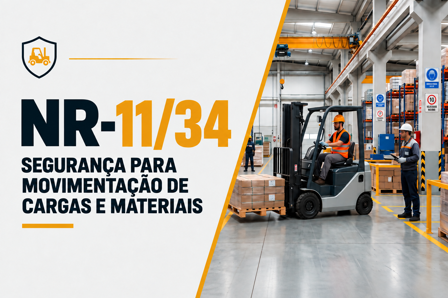 NR-11/34 Segurança para Movimentação de Cargas e Materiais
